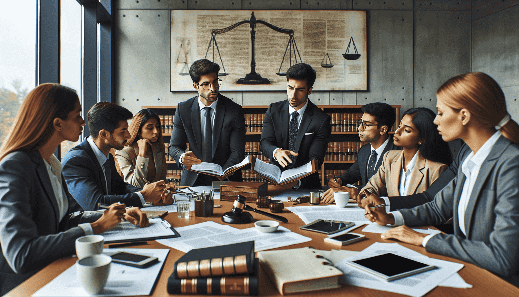 Equipo de abogados en reunión