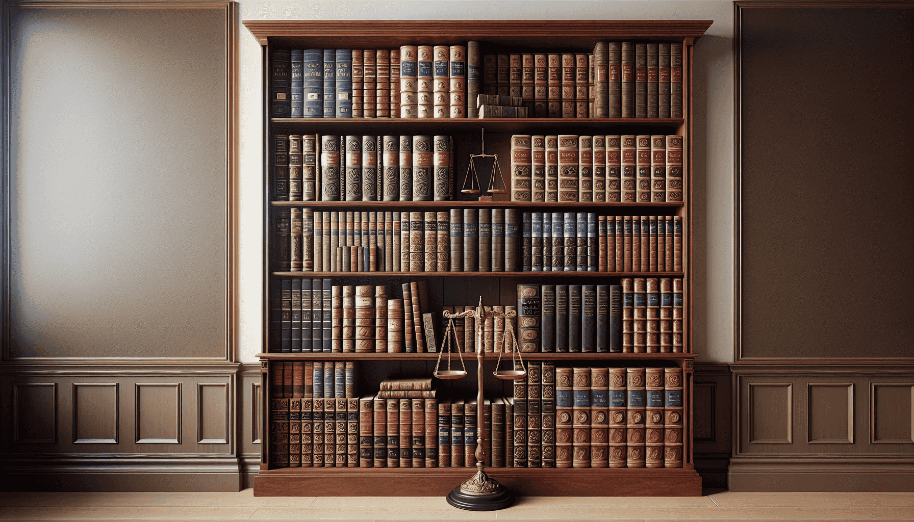 Estantería con libros legales